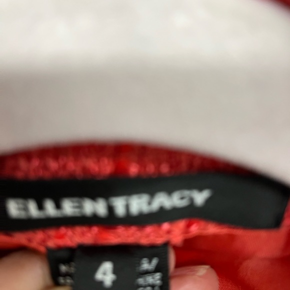 Ellen Tracy Coral Tweed Blazer - Picture 9 of 9